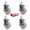 Service Caster 5'' Nylon Wheel Swivel 7/16'' Grip Ring Stem Caster Set with Brake, 4PK SCC-GR20S514-NYS-TLB-716138-4 - alternate 4